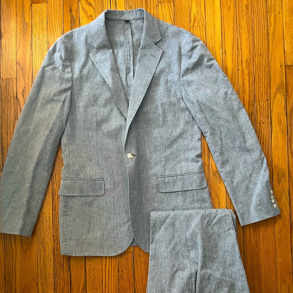J. Crew Ludlow Slim grey linen suit (new condition)